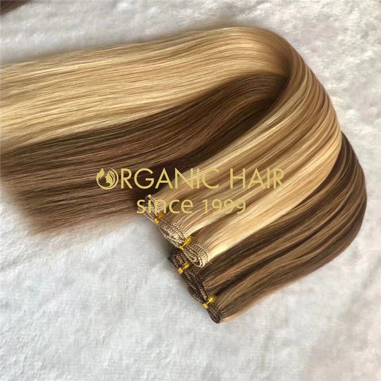 Customized piano highest quality cuticle intact hand tied wefts A169